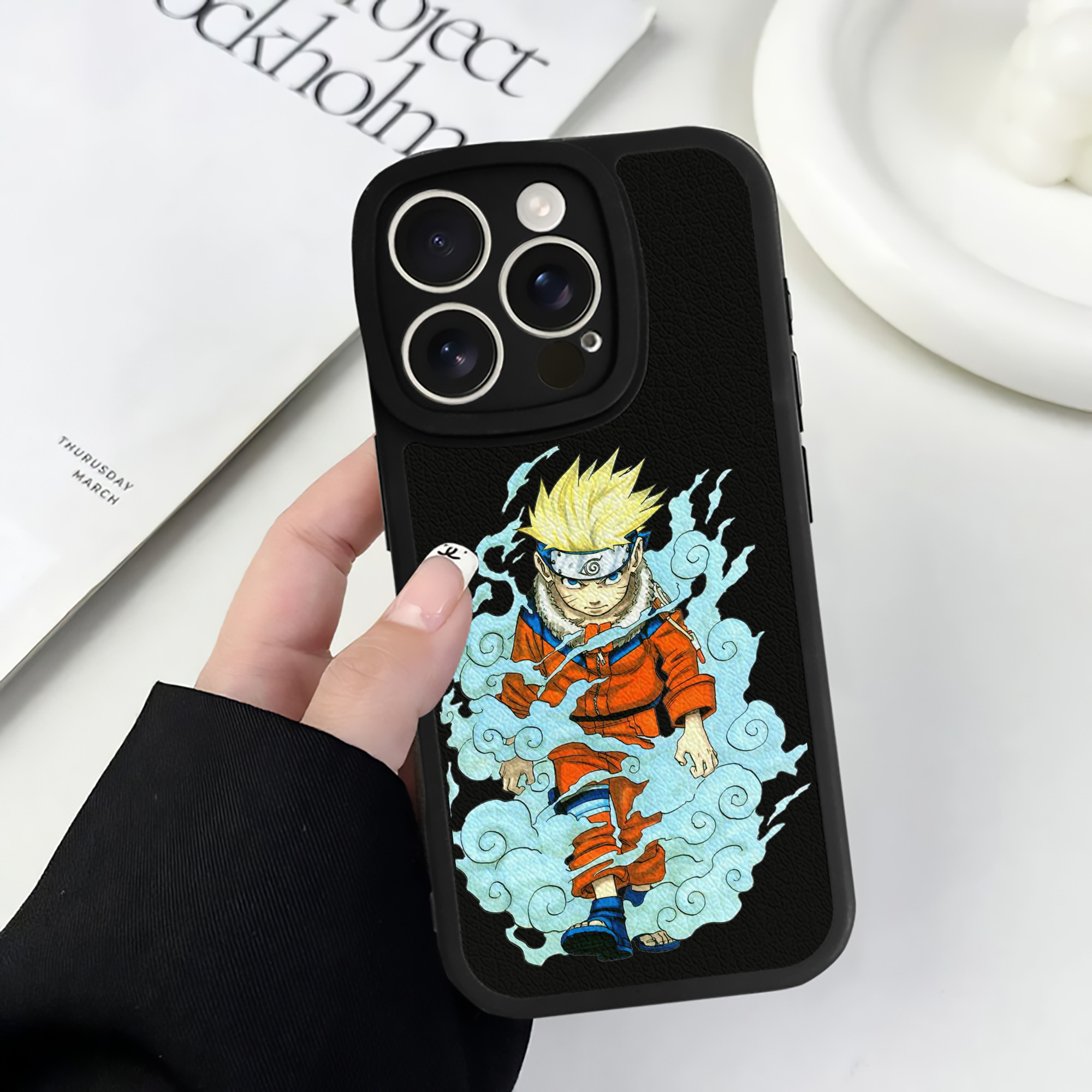 （画像用） NARUTO -ナルト- うずまき ナルト Uzumaki Naruto 【iPhone 16シリーズ対応】シリコンスマホケース（レザー調） 材質：シリコン